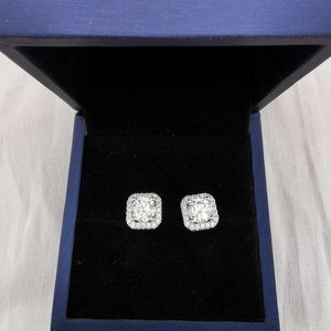 Round Cut Moissanite Hoop Earrings for Women